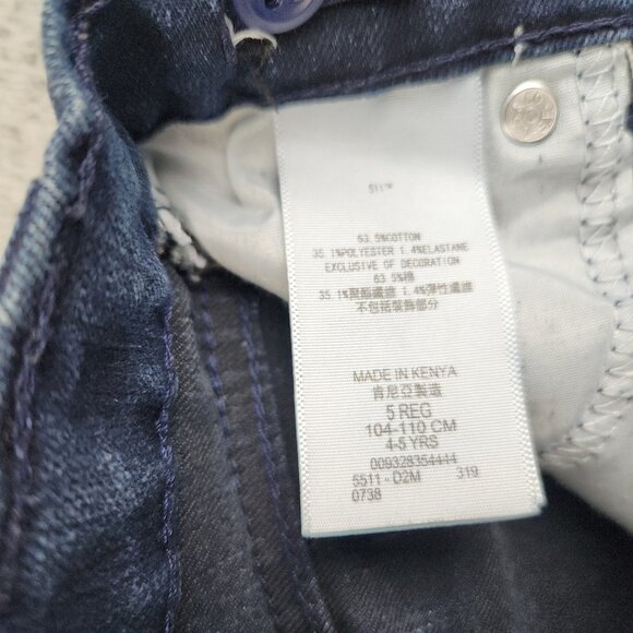 Levis 511 Jeans Boys 5 Reg Blue Slim Fit Stretch Modern Denim Classic American - Picture 9 of 11